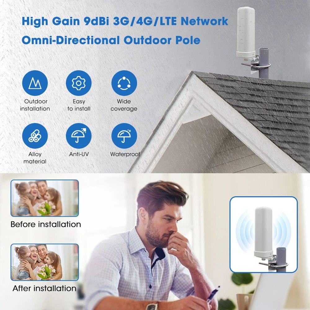 Amplified Outdoor TV Antenna Long Range Digital HDTV UHF VHF FM 1