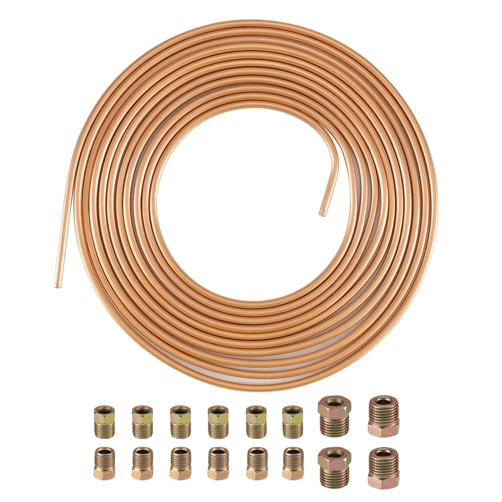 Copper Nickel Brake Line Tubing Kit With Fittings 0