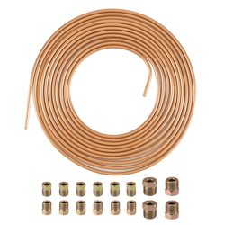 copper nickel brake line tubing kit with fittings