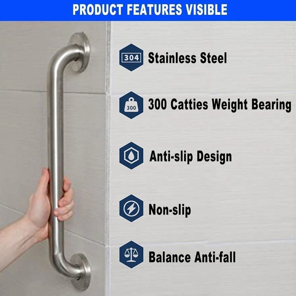 Stainless Steel Grab Bar For Bathroom Safety Shower Tub Handle Support 7