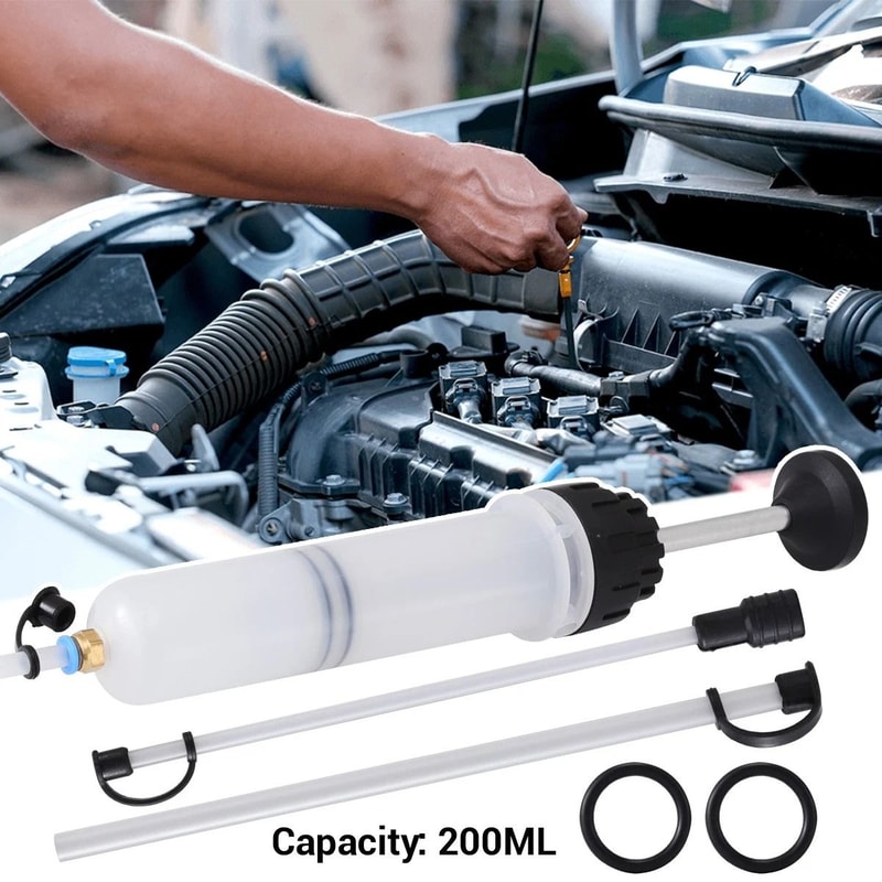 Premium Manual Automotive Fluid Extractor Oil Transfer Pump Vacuum Pump Oil Changer Syringe Tool 10