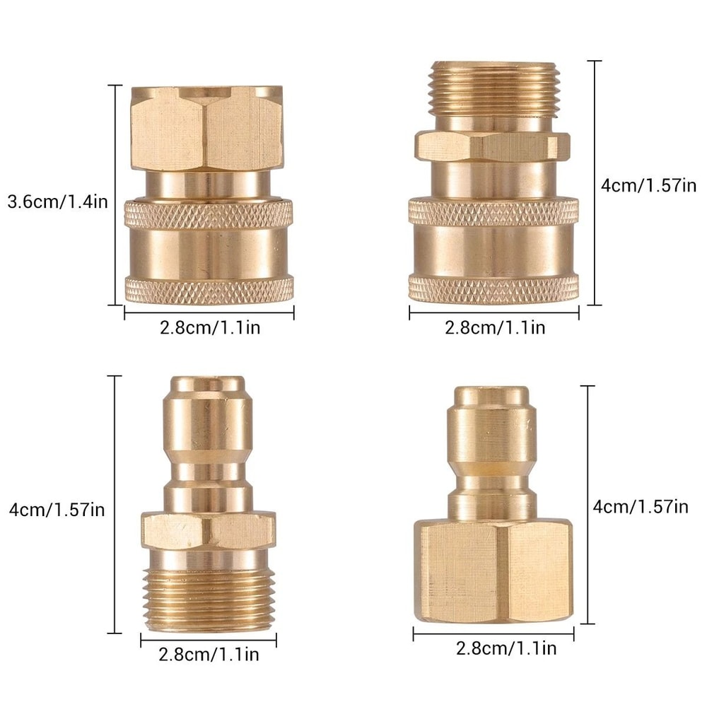 Pressure Washer Adapter Set Quick Connect Hose Kit 9