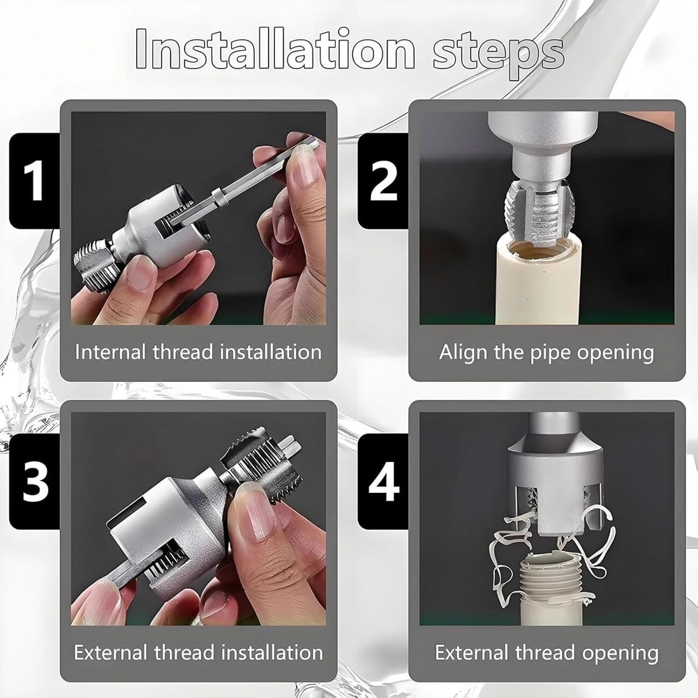 Pipe Threading Tool For PVC Water Pipe Repair 5
