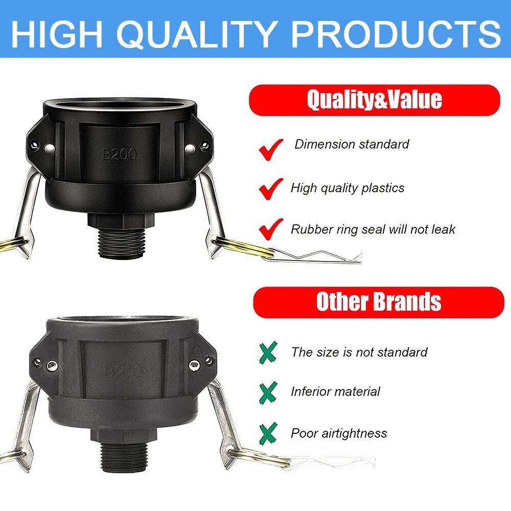 IBC Tote Adapter Camlock To Garden Hose Fitting For Gallon Tanks 8