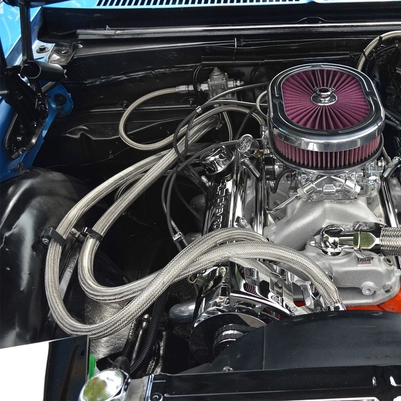 Stainless Braided Transmission Cooler Lines Kit For GM 2