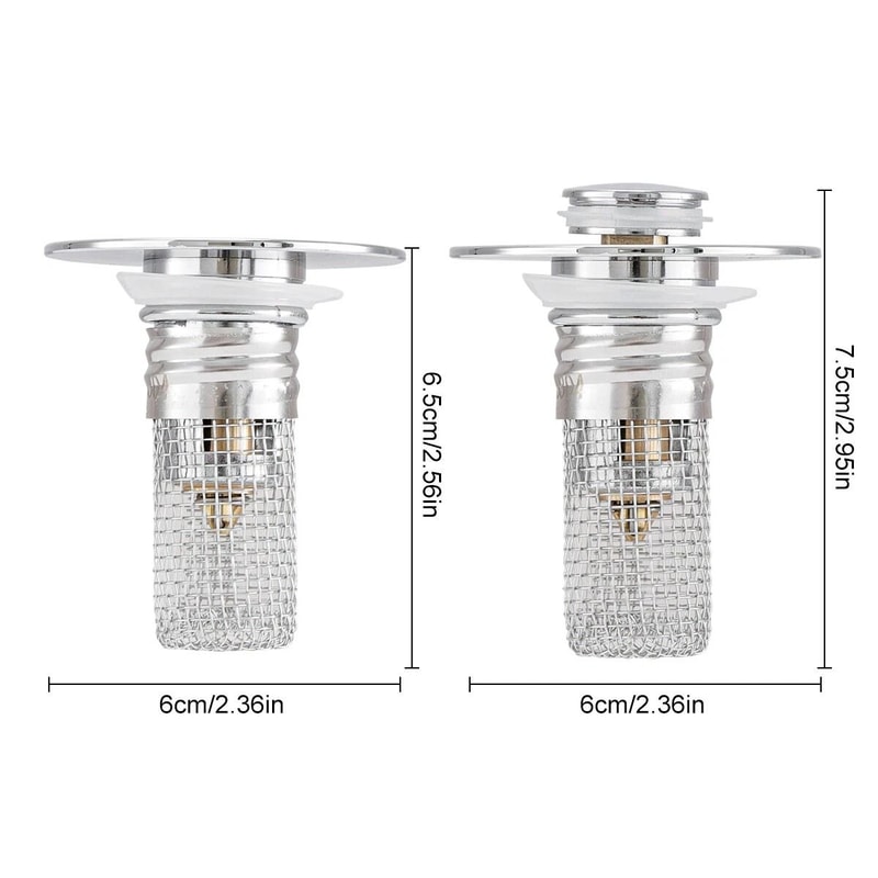 Pack Bathroom Sink Hair Catcher Pop Up Drain Stopper Filter 9