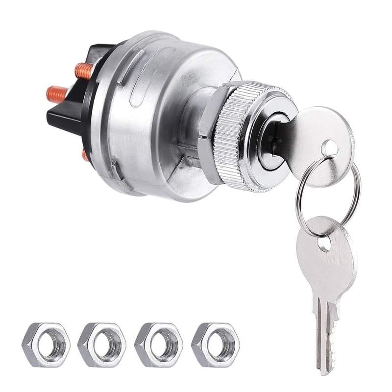 Universal Ignition Key Starter Switch With Keys For Car Tractor And Trailer 1