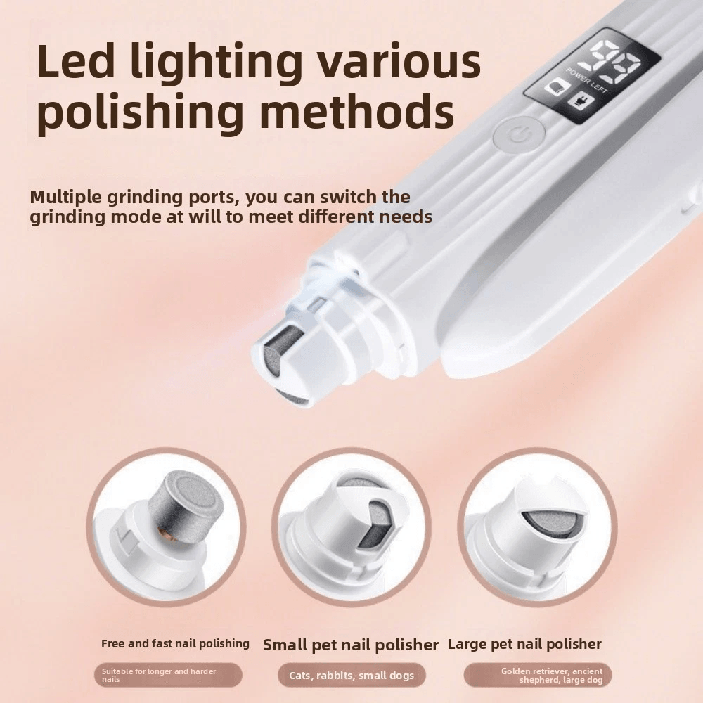 Dog Nail Grinder And Pet Nail Clipper With LED Light 1