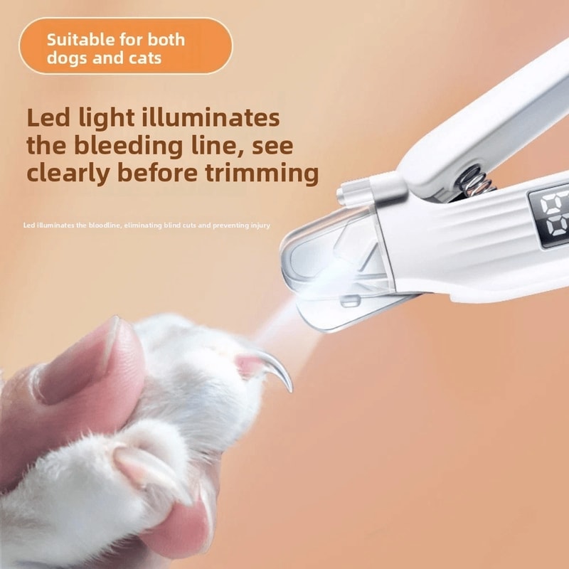 Dog Nail Grinder And Pet Nail Clipper With LED Light 2