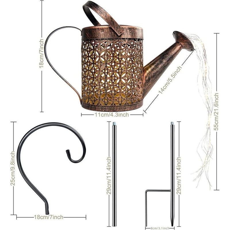 Solar Watering Can Light For Outdoor Garden Decor 5