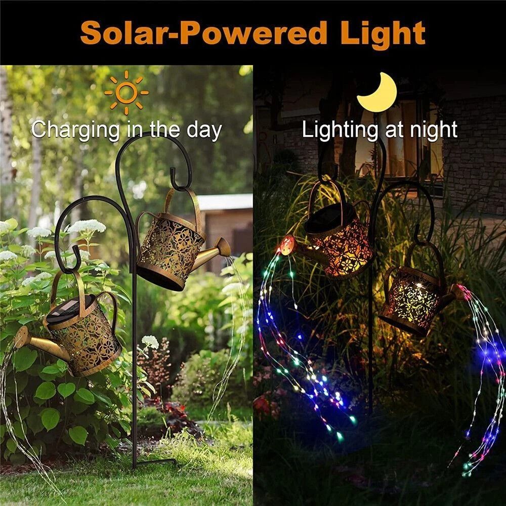 Solar Watering Can Light For Outdoor Garden Decor 2