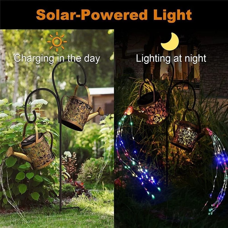 Solar Watering Can Light For Outdoor Garden Decor 2