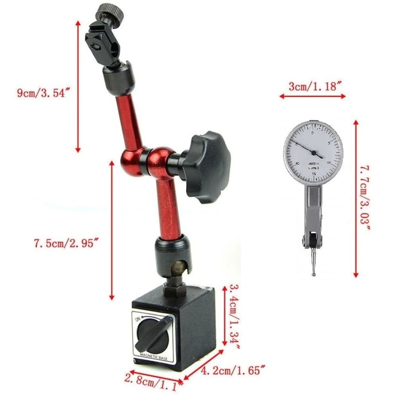 Flexible Magnetic Base Holder Stand For Dial Test Indicator Gauge 4