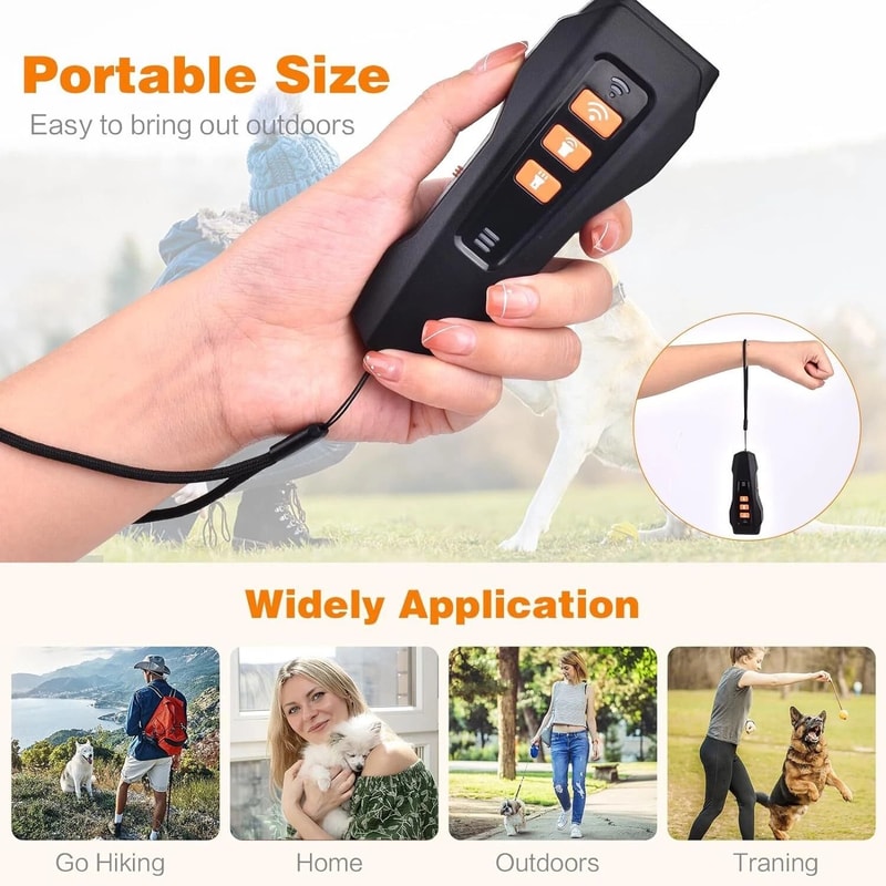 Rechargeable Ultrasonic Dog Bark Deterrent Training Tool 1