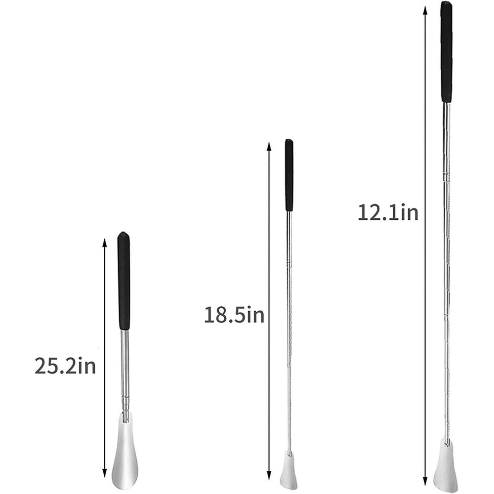 Long Handle Shoe Horn Stainless Steel Metal Shoehorn For Easy Slip On Shoes 4
