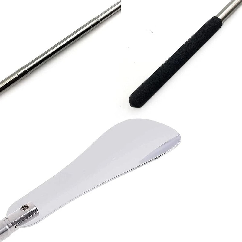 Long Handle Shoe Horn Stainless Steel Metal Shoehorn For Easy Slip On Shoes 2