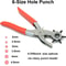 Heavy Duty Revolving Leather Hole Punch Tool For Belts Straps Crafts 4