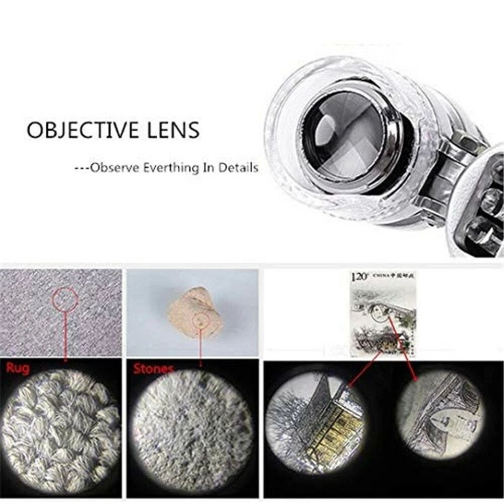 LED Jewelry Pocket Magnifier For Gems Coins And Fine Details 4