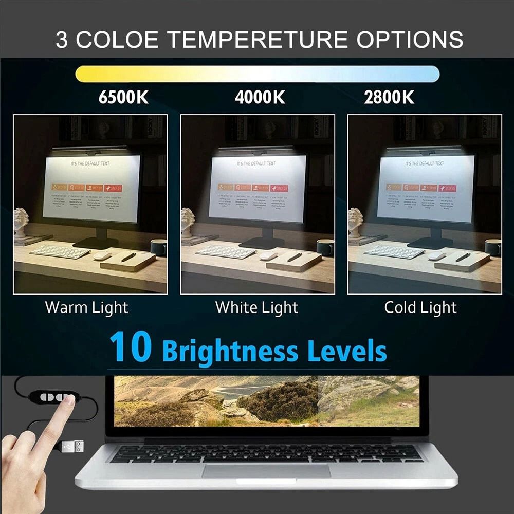 USB Monitor Light Bar Eye Caring Dimmable LED Screen Lamp 5