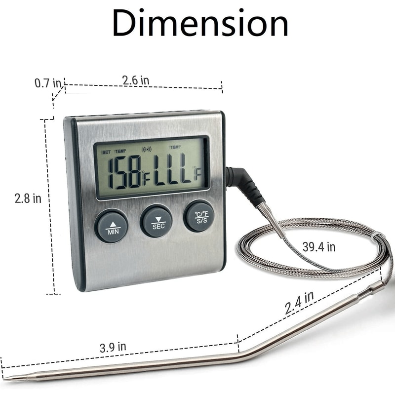 Remote Digital Meat Thermometer With Probe And Kitchen Timer 5