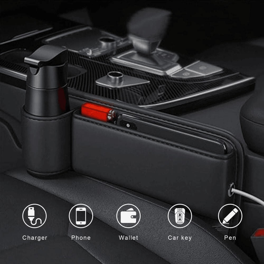 Car Seat Gap Organizer Storage Box And Seat Gap Filler 1