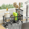 Stainless Steel Sink Caddy Sponge Organizer With Towel Holder 2