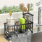 Stainless Steel Sink Caddy Sponge Organizer With Towel Holder 2