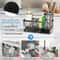 Stainless Steel Sink Caddy Sponge Organizer With Towel Holder 3