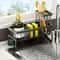 Stainless Steel Sink Caddy Sponge Organizer With Towel Holder 0