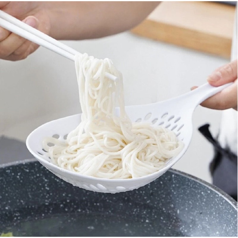 Handle Scoop Colander Strainer For Pasta Veggies Fried Foods 6