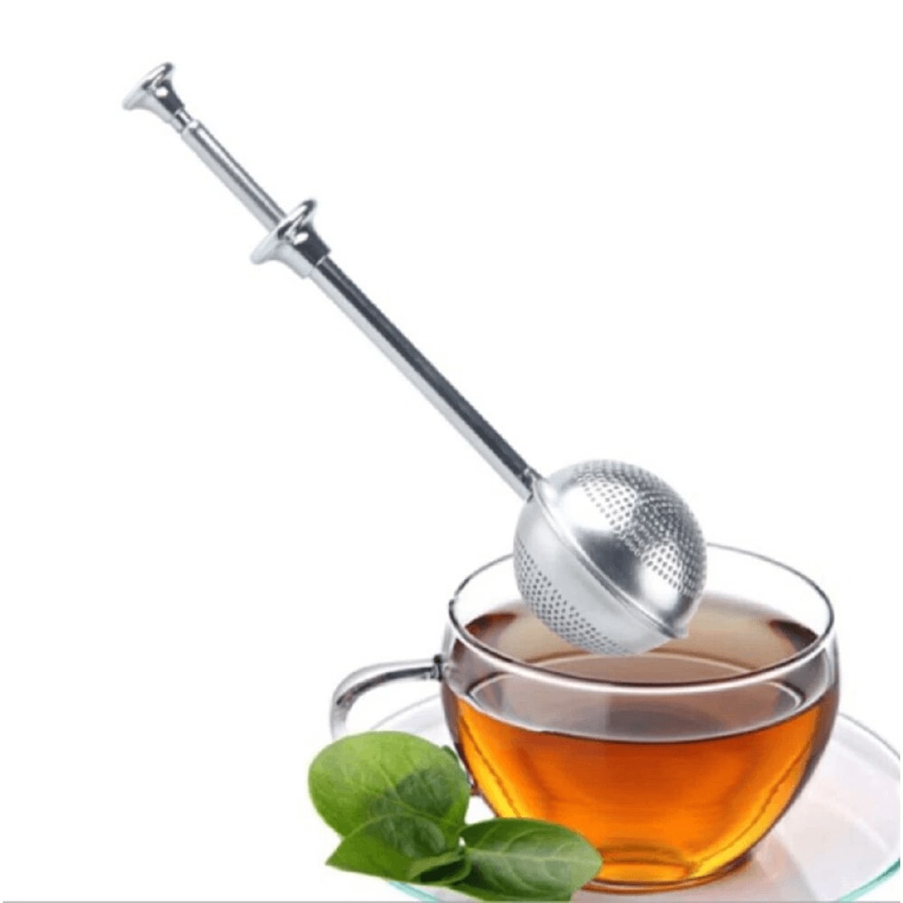 Long Handle Tea Ball Infuser Stainless Steel Reusable Strainer For Loose Leaf Tea Lovers Essential 0