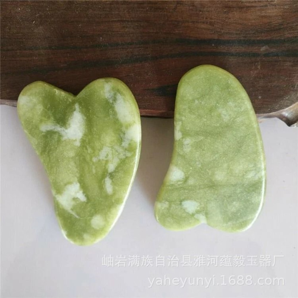 Natural Jade Roller Gua Sha Facial Massager Anti Aging Facial Tool Set 2