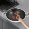 Non Stick Paella Pan With Lid Stainless Steel Frying Skillet For Cooking 6