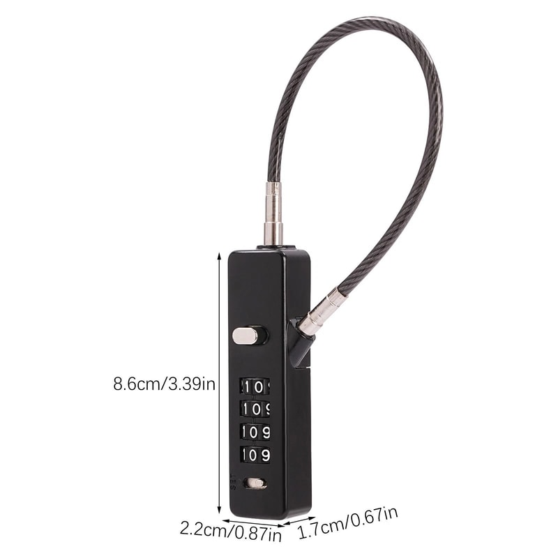 Digit Combination Cable Lock For Bike Luggage Fences And Garage Gates Secure And Durable 12