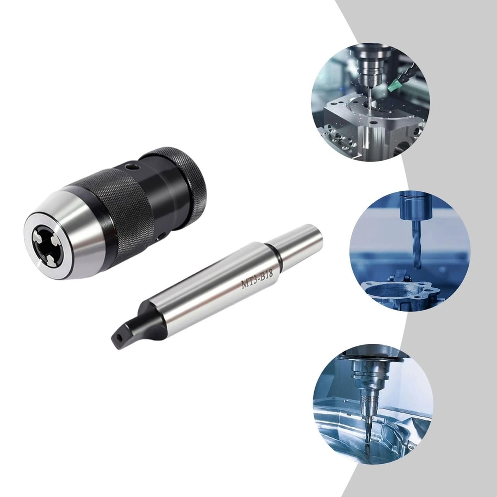 Precision Keyless Drill Chuck With Arbor For Lathe Mill 1
