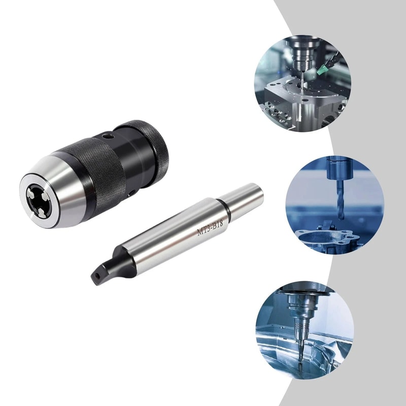 Precision Keyless Drill Chuck With Arbor For Lathe Mill 1