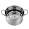 Stainless Steel Stock Pot With Steaming Rack Clear Lid Perfect For Cooking Steaming 12