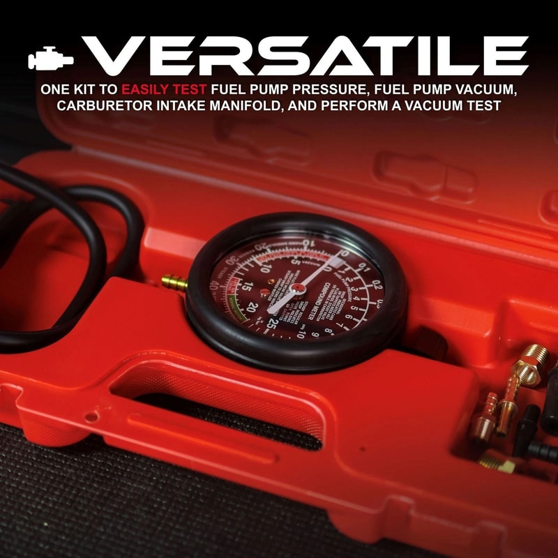 Fuel Pump Tester Vacuum Pressure Gauge Kit Automotive Diagnostic Tool Set 7