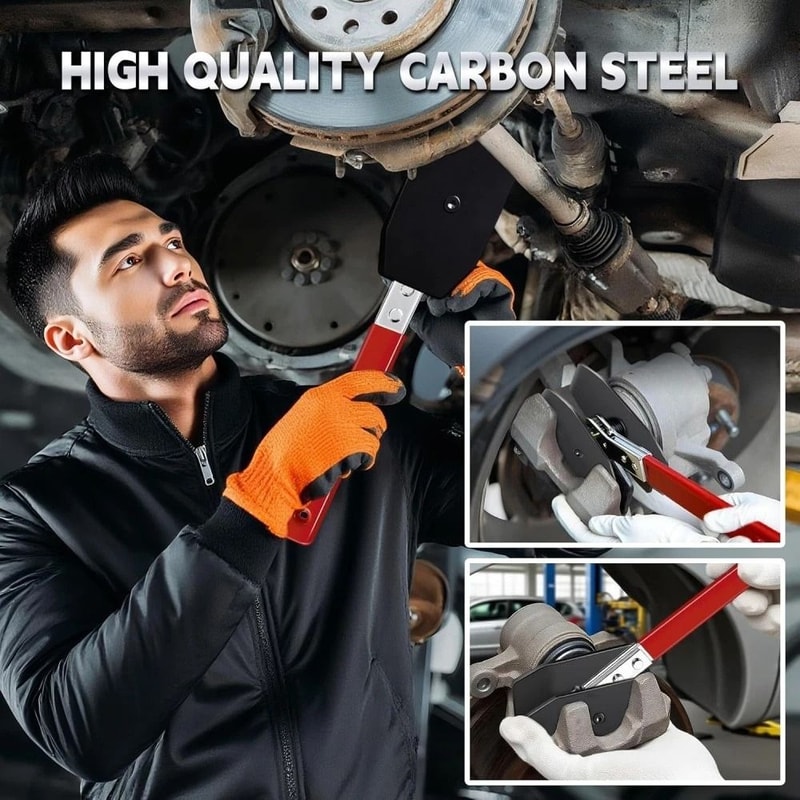 Car Brake Piston Wrench Tool Portable Caliper Pad Installer With Hangers For Effortless Brake Maint 1