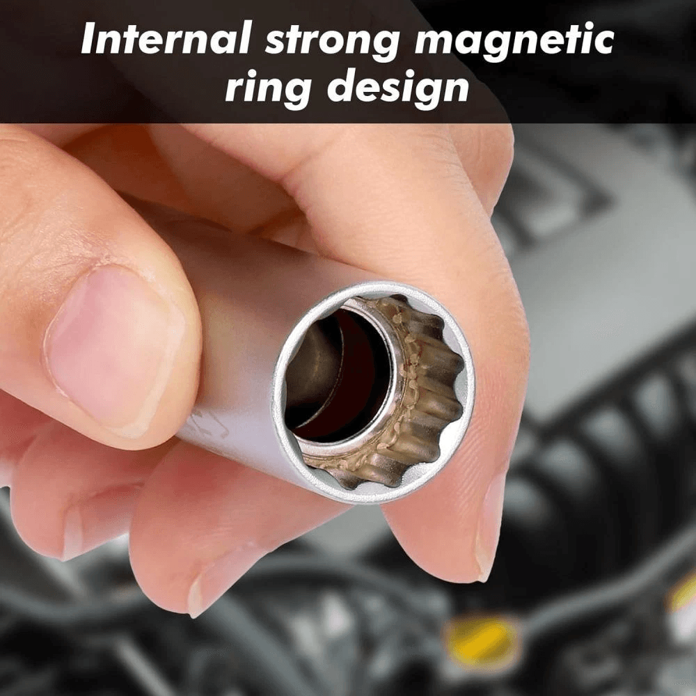 Magnetic Swivel Spark Plug Socket Tool Thin Wall Point Removal Tool 7