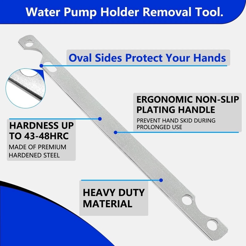 Fan Clutch Wrench And Pump Holder Tool Kit For Car Repairs With Gloves 6