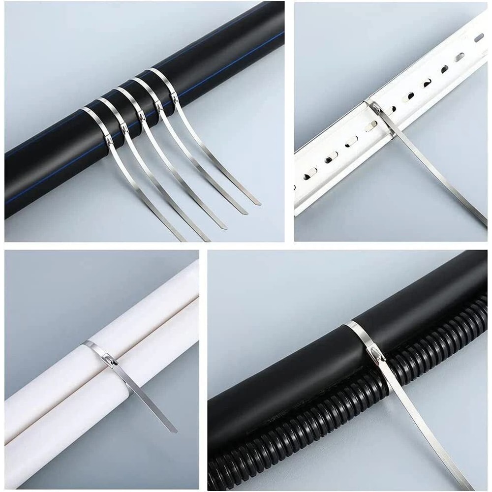 Stainless Steel Zip Ties Heavy Duty Self Locking Metal Cable Ties 2