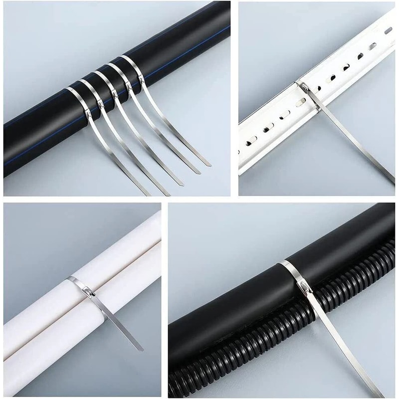 Stainless Steel Zip Ties Heavy Duty Self Locking Metal Cable Ties 2