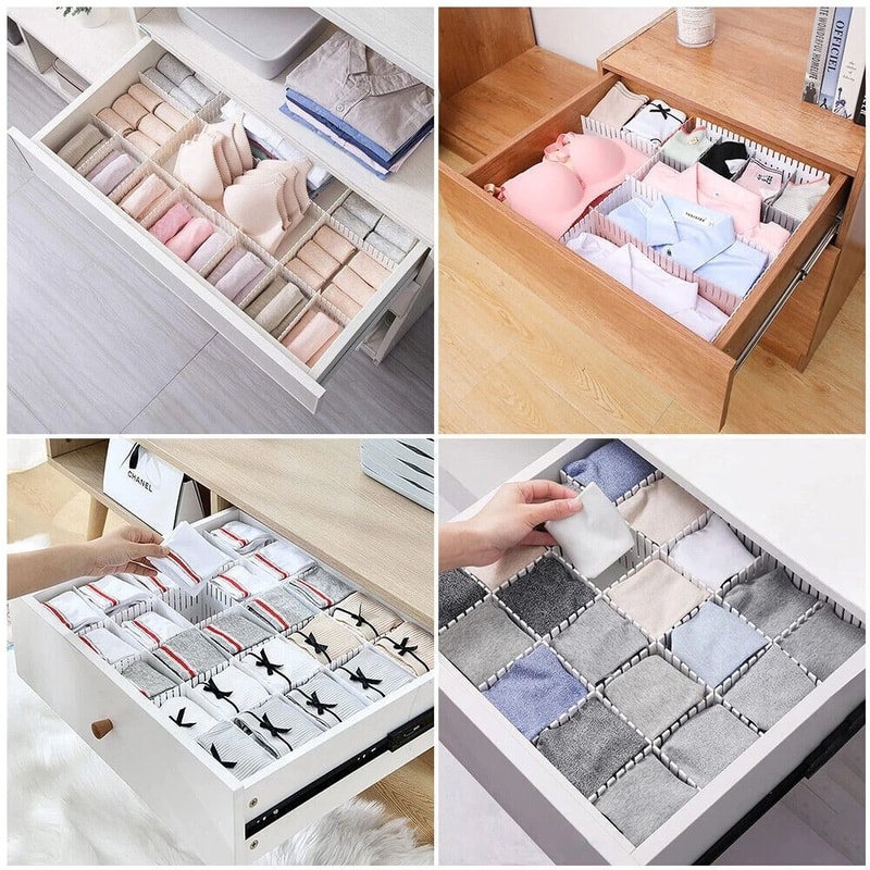 Adjustable Plastic Drawer Dividers For DIY Drawer Organization 2