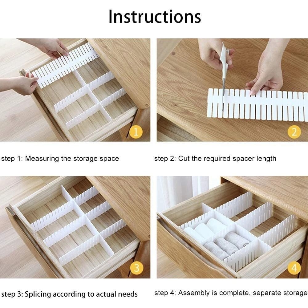 Adjustable Plastic Drawer Dividers For DIY Drawer Organization 5