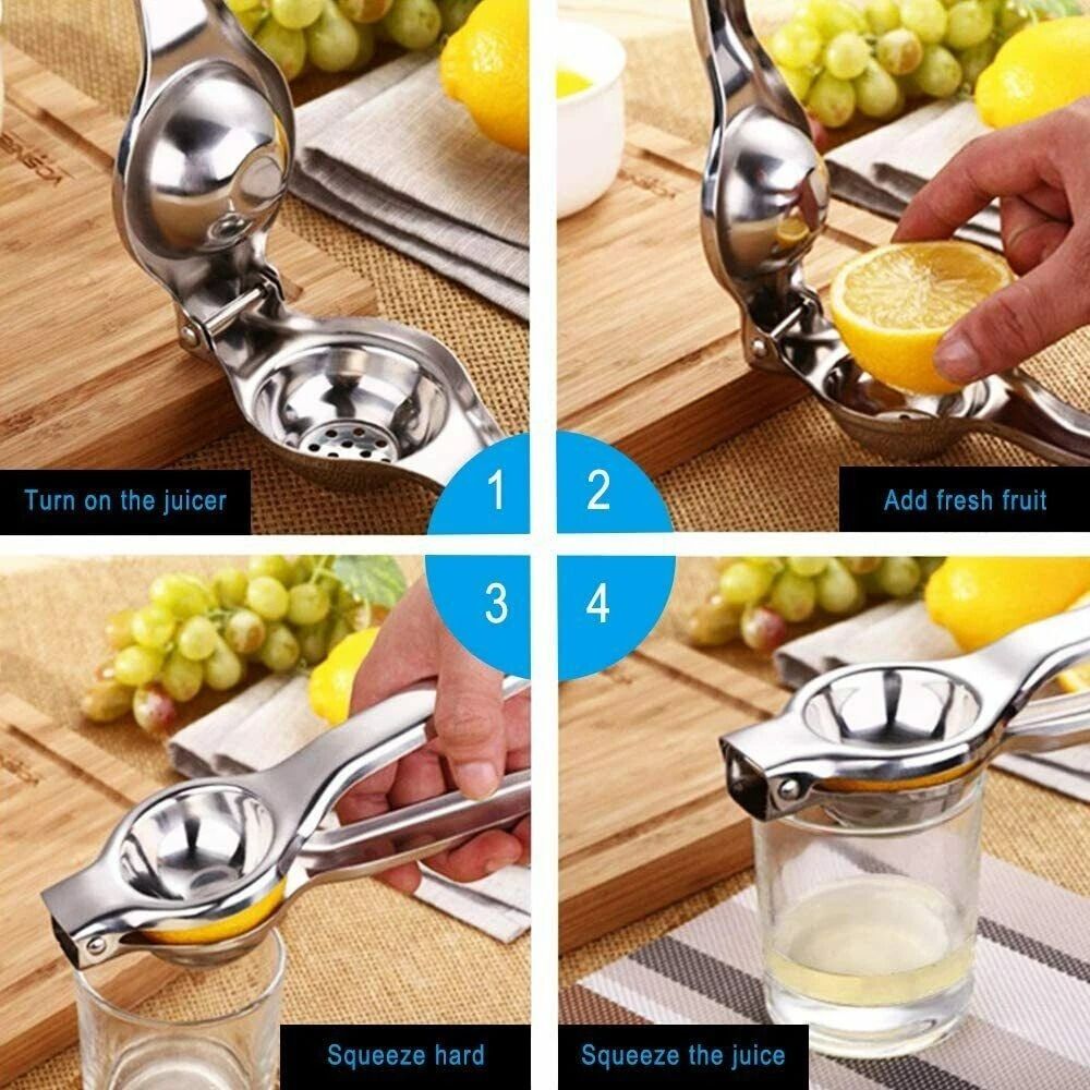 Stainless Steel Lemon Squeezer Manual Citrus Juicer For Lemon Lime Orange 2