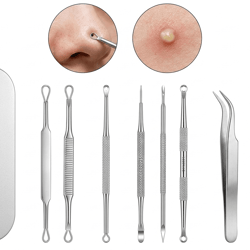 precision blackhead remover tool stainless steel comedone extractor kit