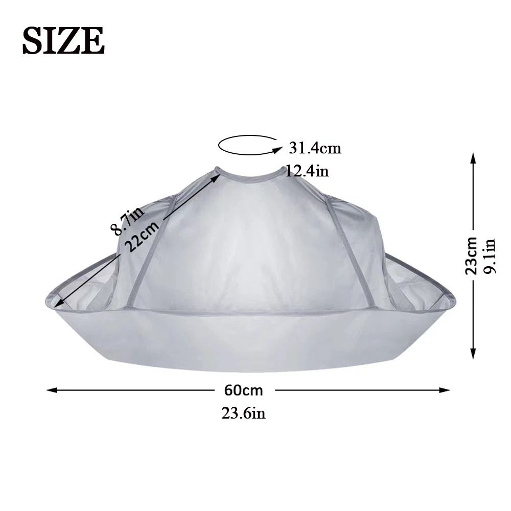 Umbrella Hair Cutting Cape With Adjustable Neck Hair Catcher 7