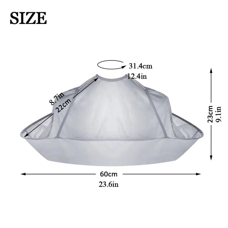 Umbrella Hair Cutting Cape With Adjustable Neck Hair Catcher 7