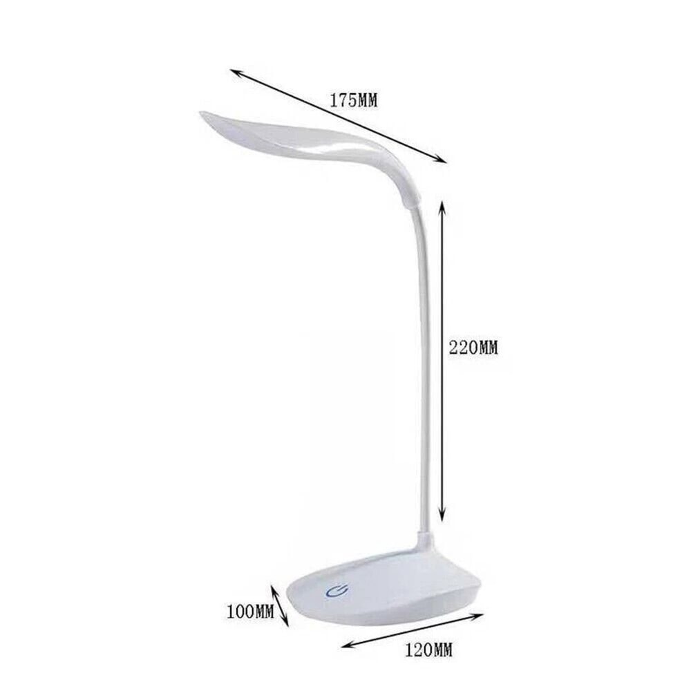 LED Desk Lamp USB Rechargeable Touch Sensor Bedside Reading Light 8